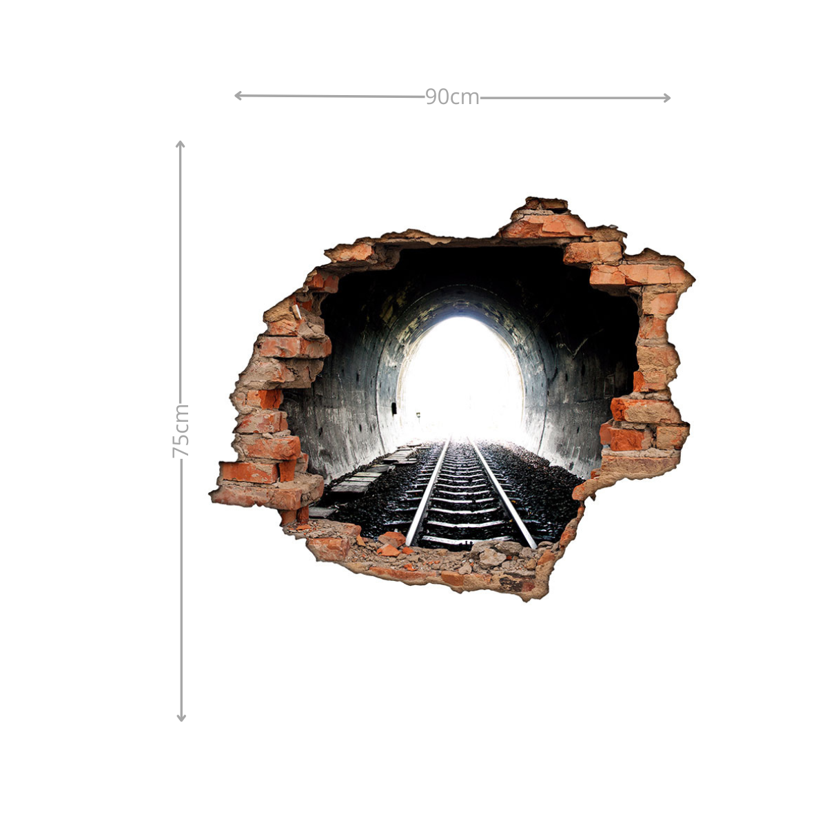 Adesivo Decorativo Buraco 3D Túnel