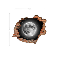 Adesivo Decorativo Buraco 3D Lua Cheia
