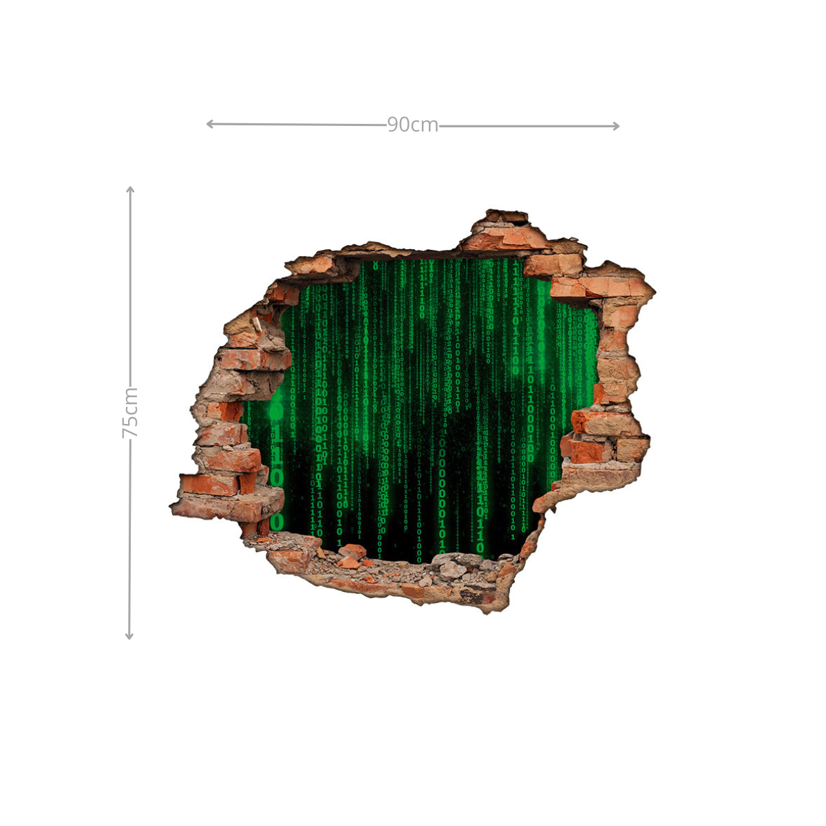 Adesivo Decorativo Buraco 3D Matrix