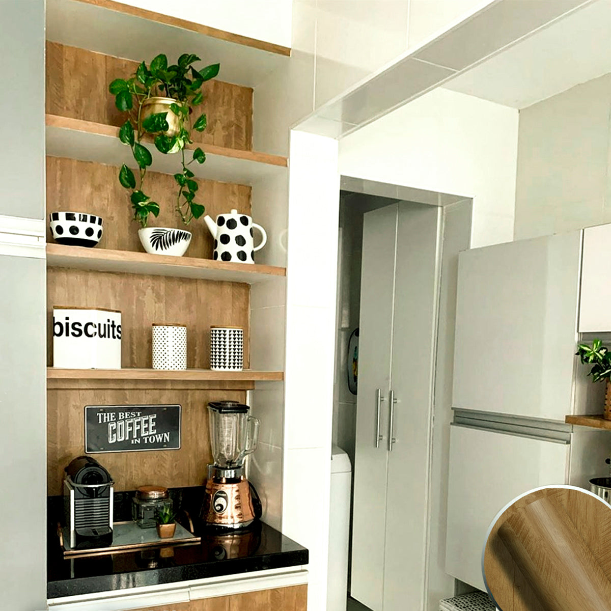 Papel de Parede Texturizado Madeira Barcelona