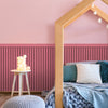 Papel de Parede Adesivo Meia Parede Ripado Blush