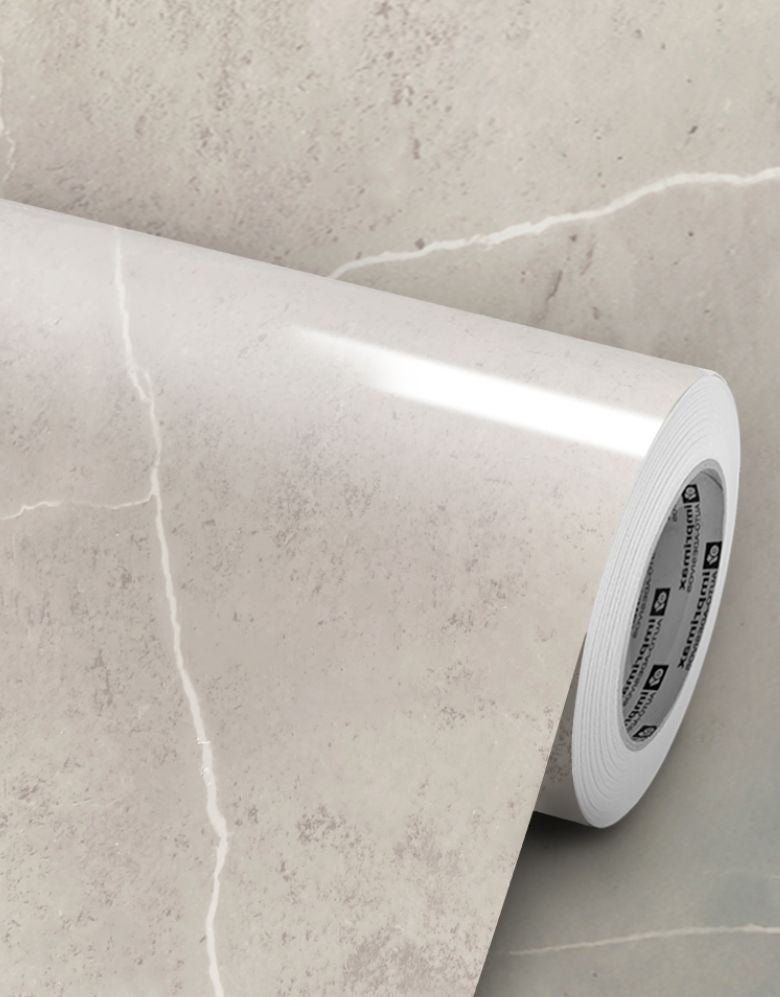 Adesivo para Piso Mármore Crema Armani Gloss