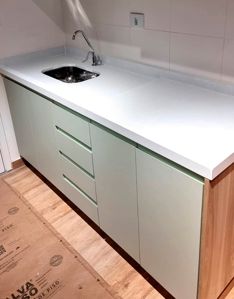 Adesivo Envelopamento para Armário e Balcão Branco Fosco Imprimax