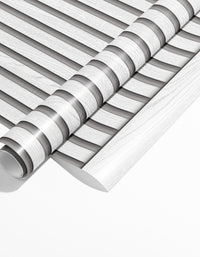 Papel de Parede Adesivo Meia Parede Ripado Branco