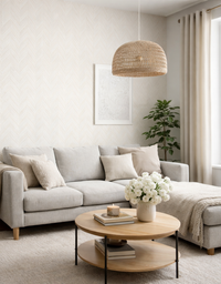 Revestimento Adesivo Telado Linho Chevron White Pearl