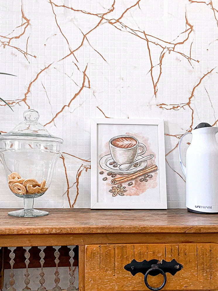 Revestimento Adesivo Mármore Calacatta Oro Brilho