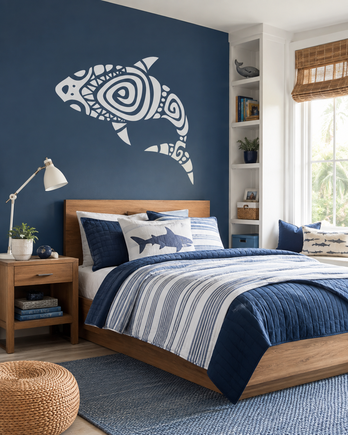 Adesivo Decorativo Tubarão Branco