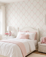Papel de Parede Adesivo Laço Rosa