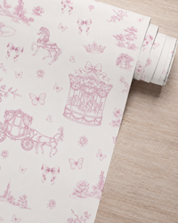 Papel de Parede Adesivo Encantado Carrossel Rosa