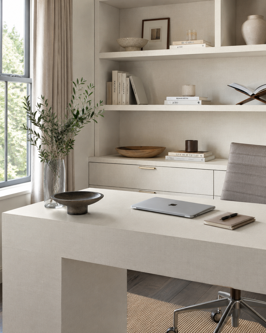 Revestimento Adesivo Telado Linho Avalon Off White