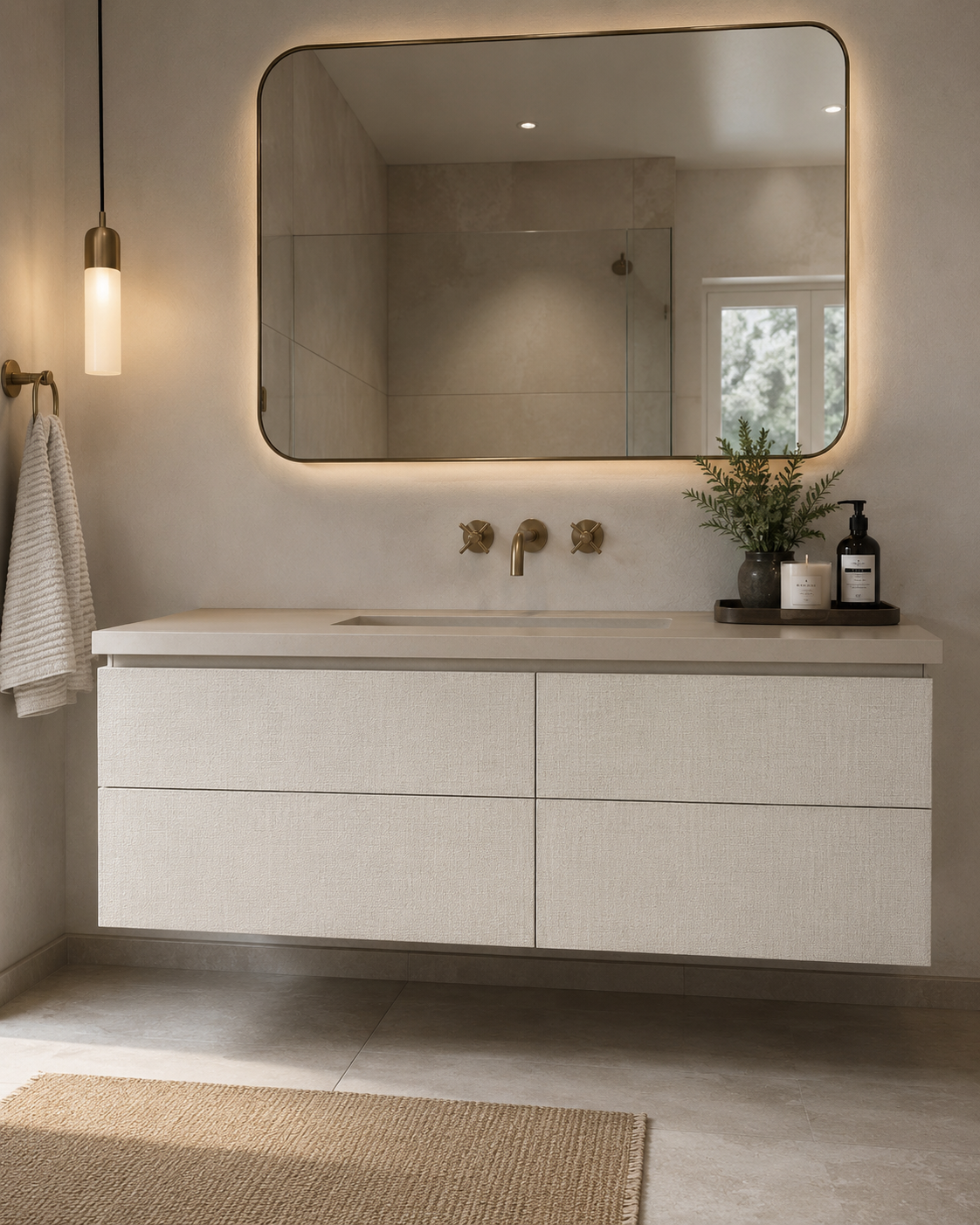 Revestimento Adesivo Telado Linho Avalon Off White