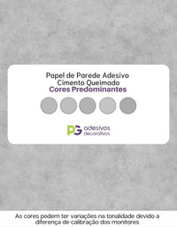 KIT DE 5 ROLOS - 1,50m x 50cm - Papel de Parede Adesivo Cimento Queimado