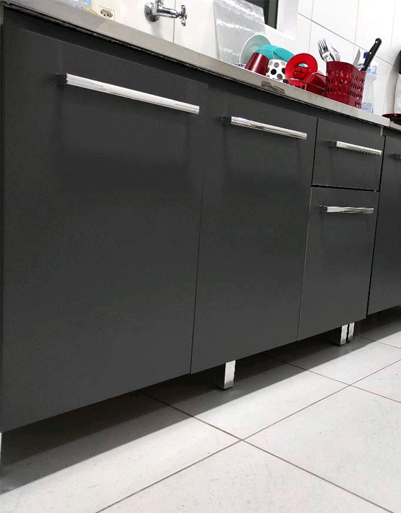 Adesivo Envelopamento para Armario e Balcão Grafite Fosco