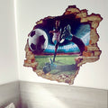 Adesivo Decorativo Buraco 3D Futebol