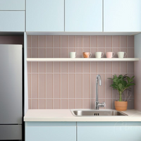 Papel de Parede Brick Vertical Blush Com película para áreas úmidas e molhadas 1,00x0,50m
