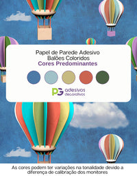 Papel de Parede Adesivo Balões Coloridos