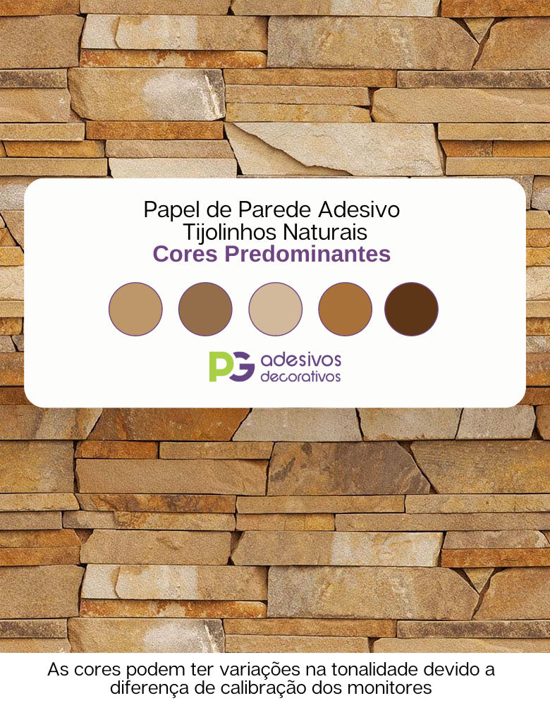 Papel de Parede Adesivo Tijolinhos Naturais