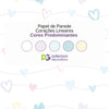 Papel de parede Corações Lineares sem película 1,50x0,50m