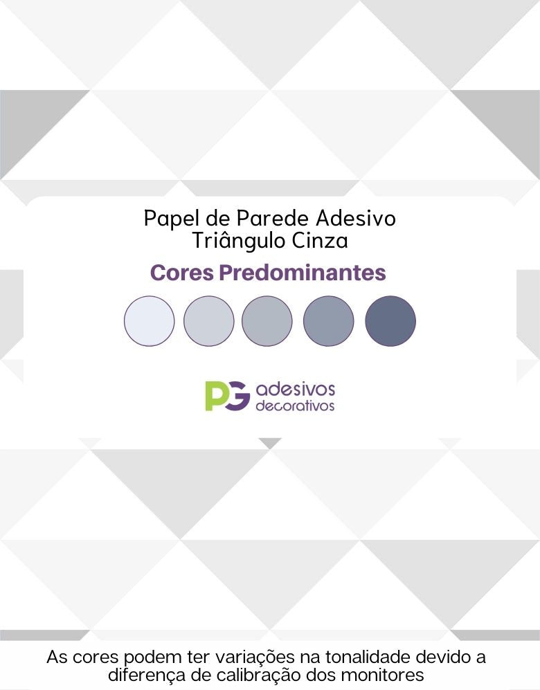 Papel de Parede Adesivo Triângulo Cinza