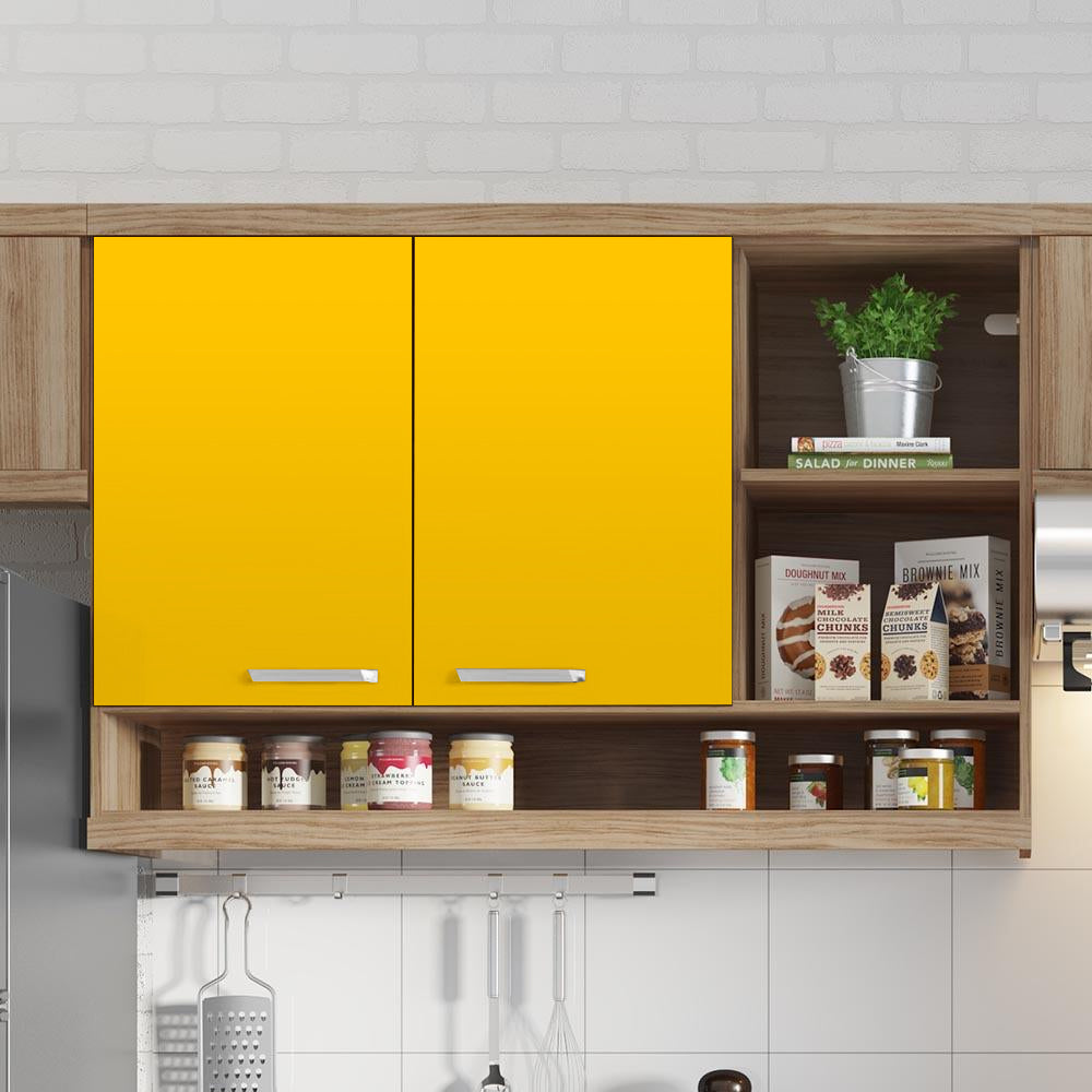 Adesivo de Envelopamento Amarelo Médio Brilho