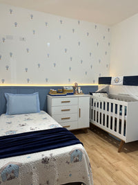 Cartela Adesiva Mini Balões Aquarela Azul Bebê