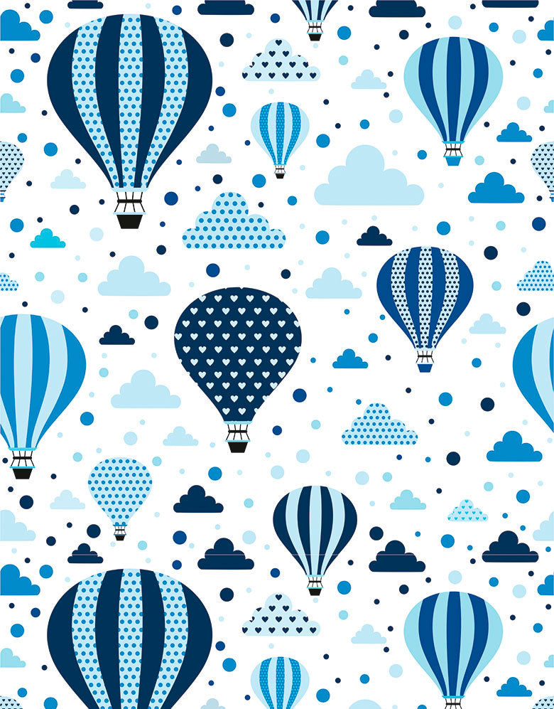 Papel de Parede Adesivo Balões Azuis