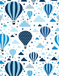 Papel de Parede Adesivo Balões Azuis