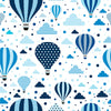 Papel de Parede Adesivo Balões Azuis