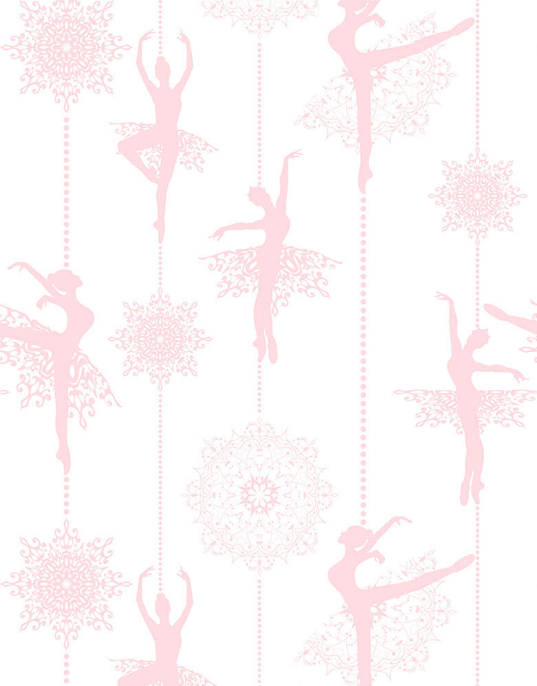 Papel de Parede Adesivo Bailarina Rosa