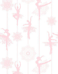 Papel de Parede Adesivo Bailarina Rosa