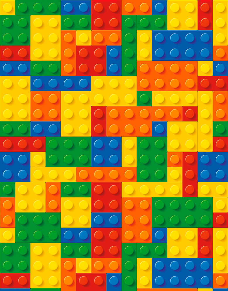 Papel de Parede Adesivo Blocos De Encaixar