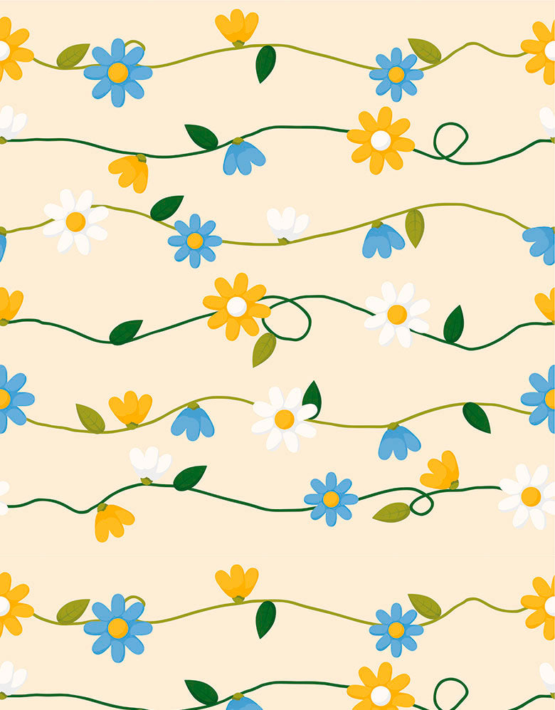 Papel De Parede Adesivo Floral Daisy