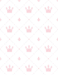 Papel de Parede Adesivo Coroa Princesa Rosa