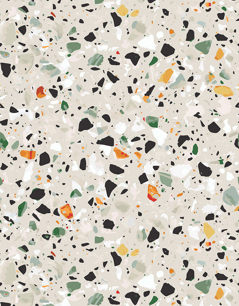 Papel de Parede Granilite Terrazo Esmeralda