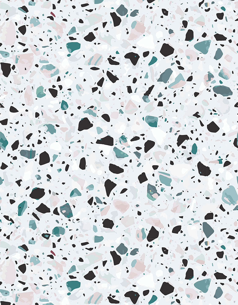 Papel de Parede Adesivo Granilite Terrazzo Tanzanita