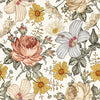 Papel de Parede Autocolante Floral Vintage