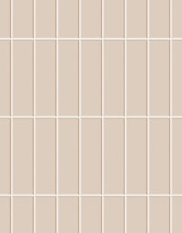 KIT DE 5 ROLOS - 1,50m x 50cm - Papel de Parede Brick Vertical Champagne