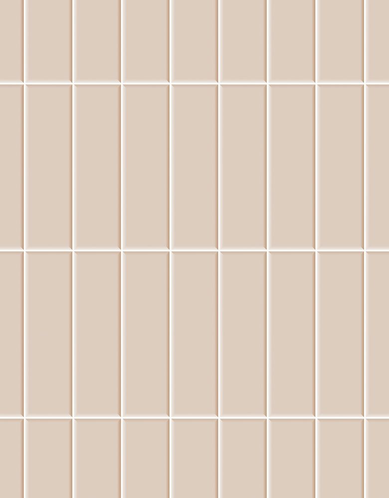 KIT DE 5 ROLOS - 1,50m x 50cm - Papel de Parede Brick Vertical Champagne