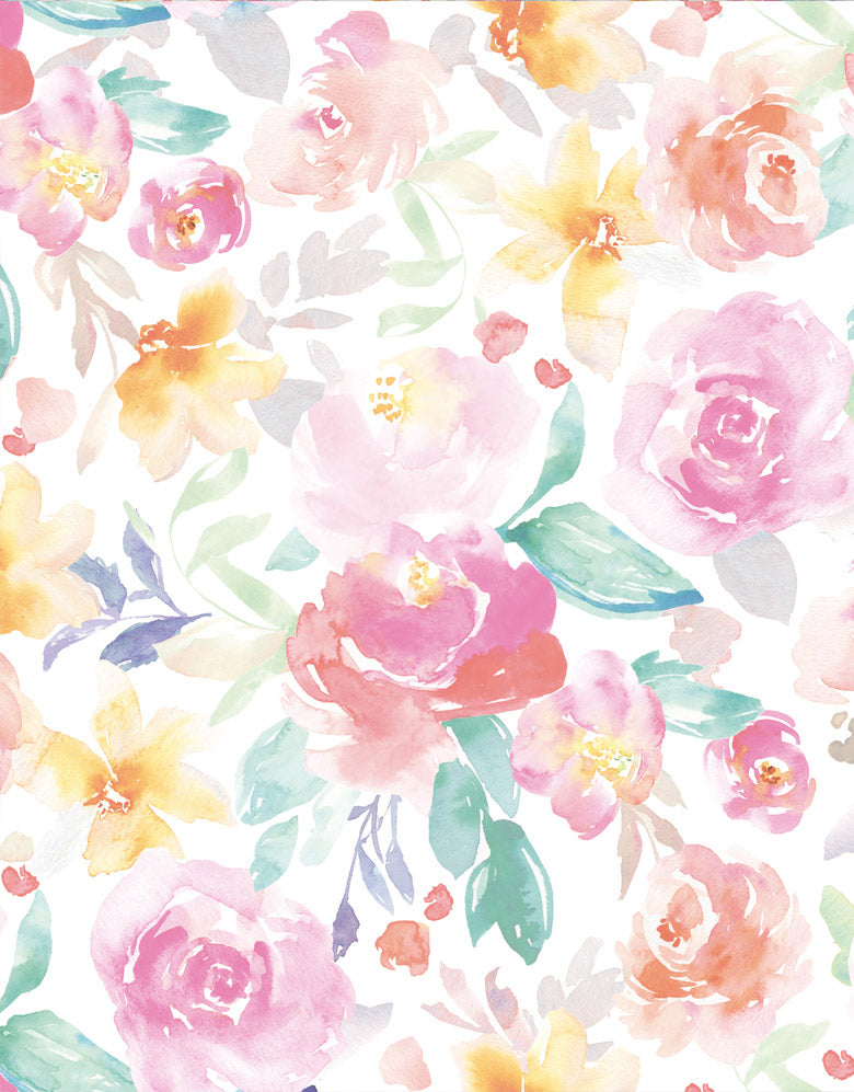 Papel De Parede Adesivo Garden Aquarela