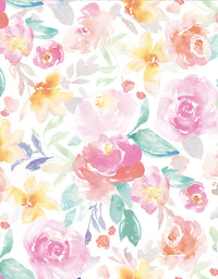 KIT DE 3 ROLOS - 3,00m x 50cm - Papel De Parede Adesivo Garden Aquarela