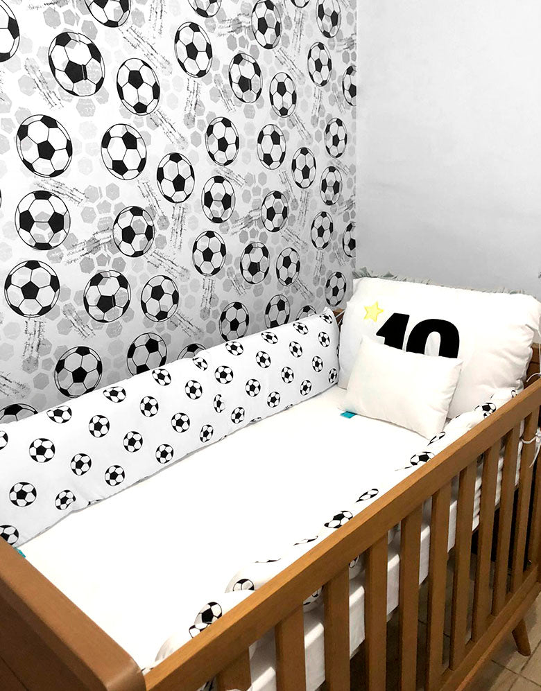 Papel de Parede Adesivo Bolas de Futebol