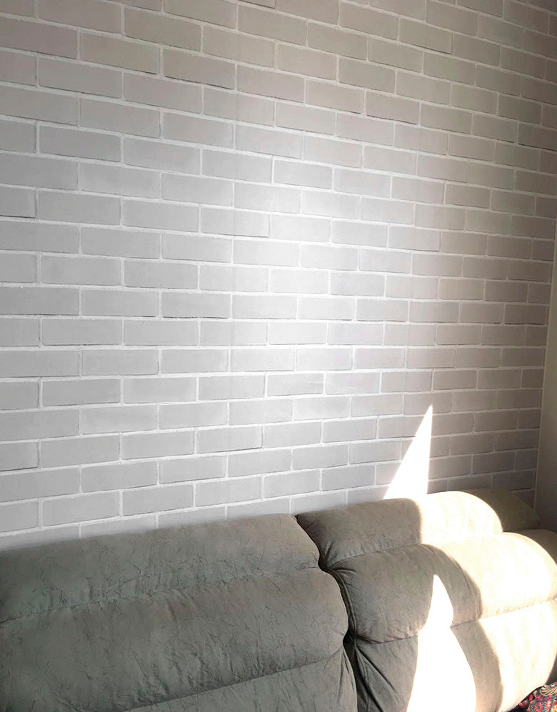 Papel de Parede Adesivo Tijolinhos Gelo