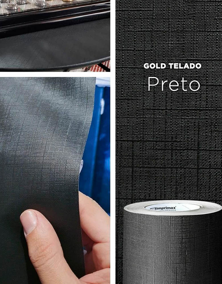 Revestimento Adesivo Telado Preto