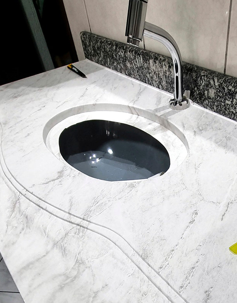 Adesivo para Pia Mármore Calacata Fosco