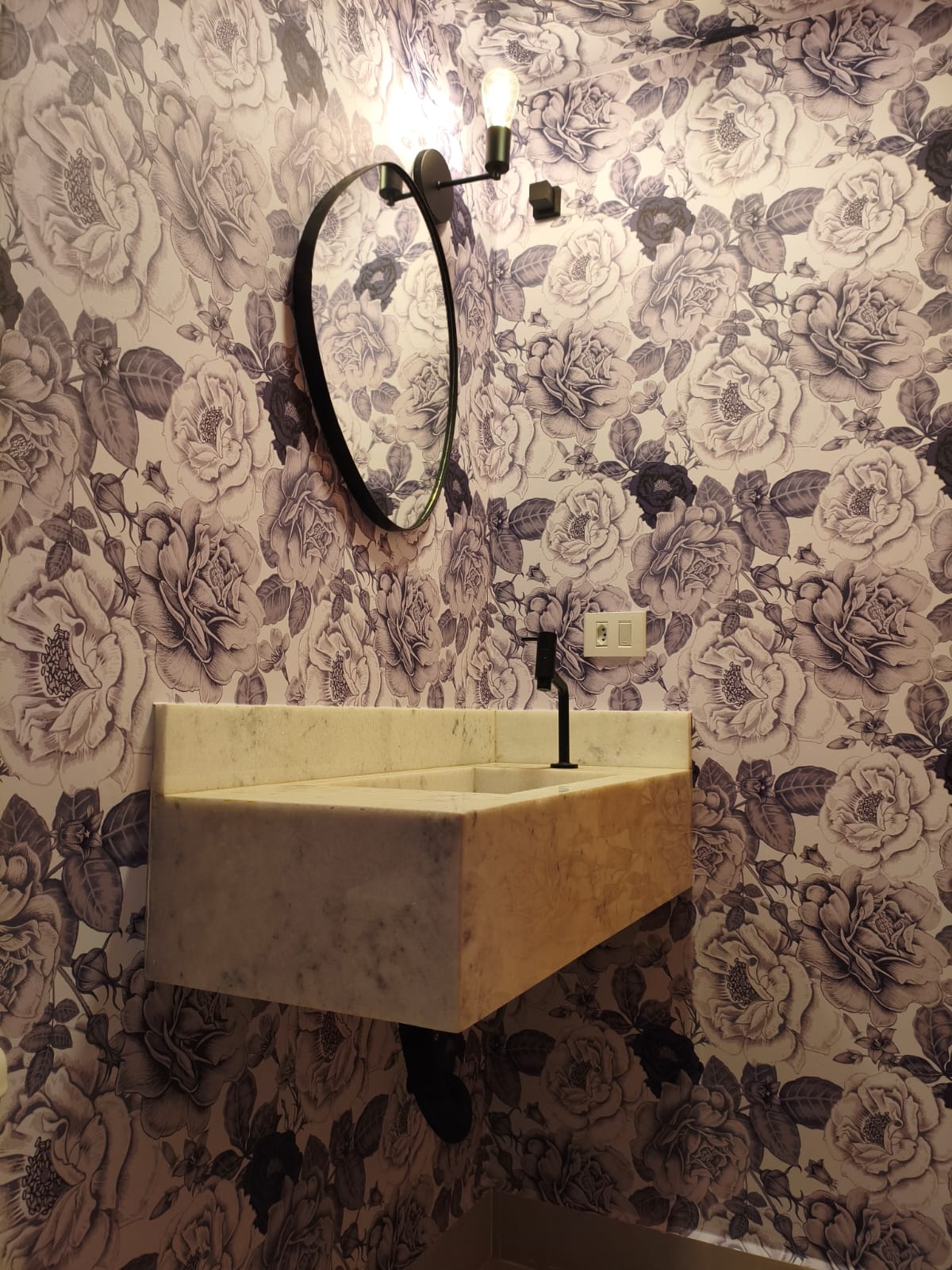 Papel de Parede Adesivo Peônias Azuis