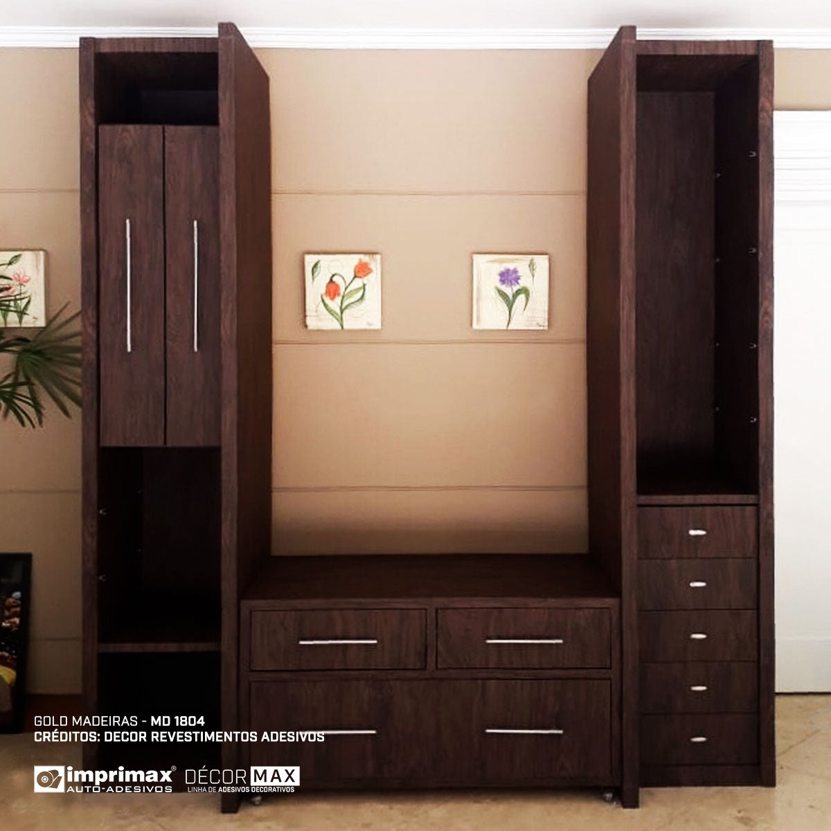 Revestimento Adesivo Madeira Nobre Nogueira