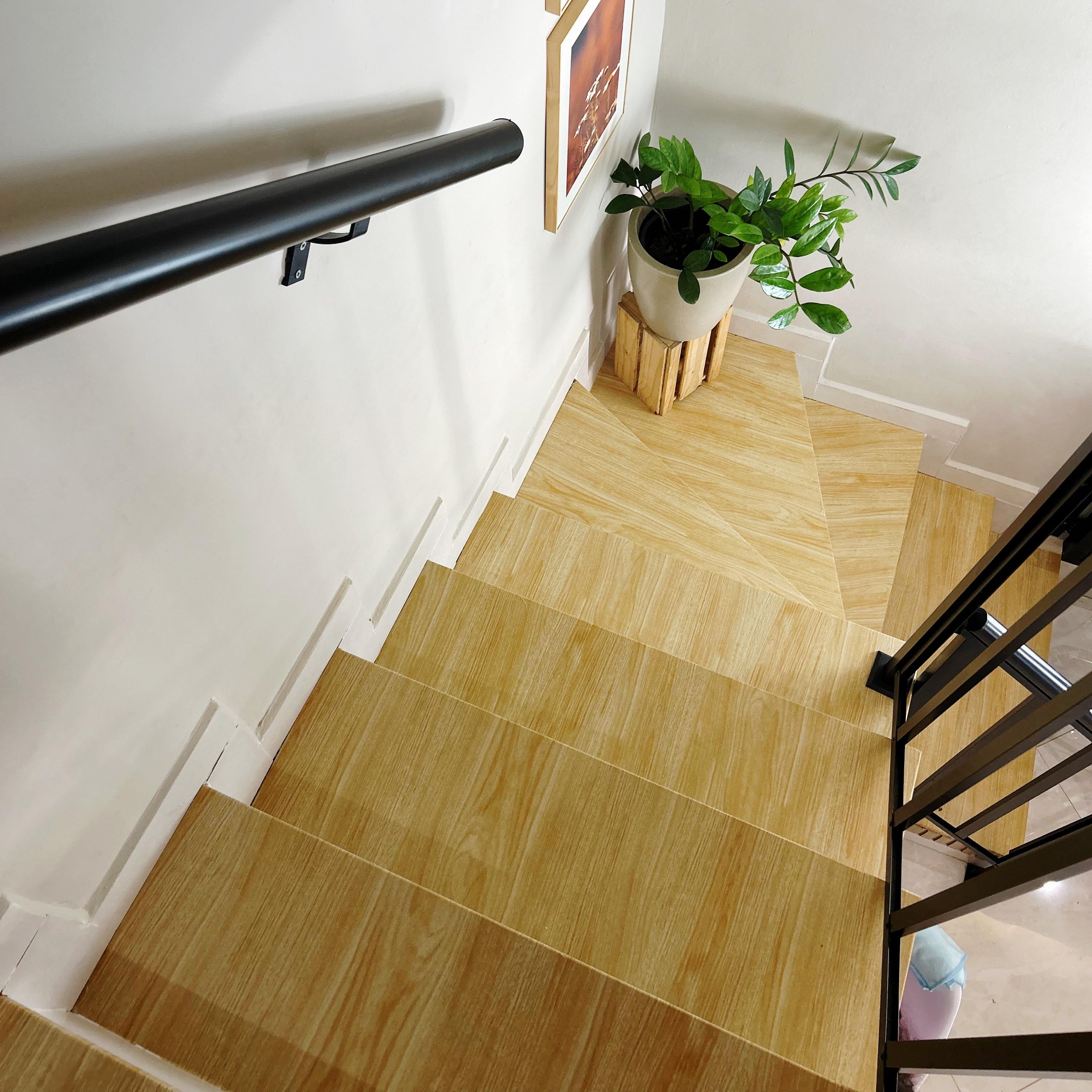 Adesivo para Piso Texturizado Madeira Clássica Marfim