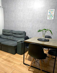 KIT DE 5 ROLOS - 1,50m x 50cm - Papel de Parede Adesivo Cimento Queimado