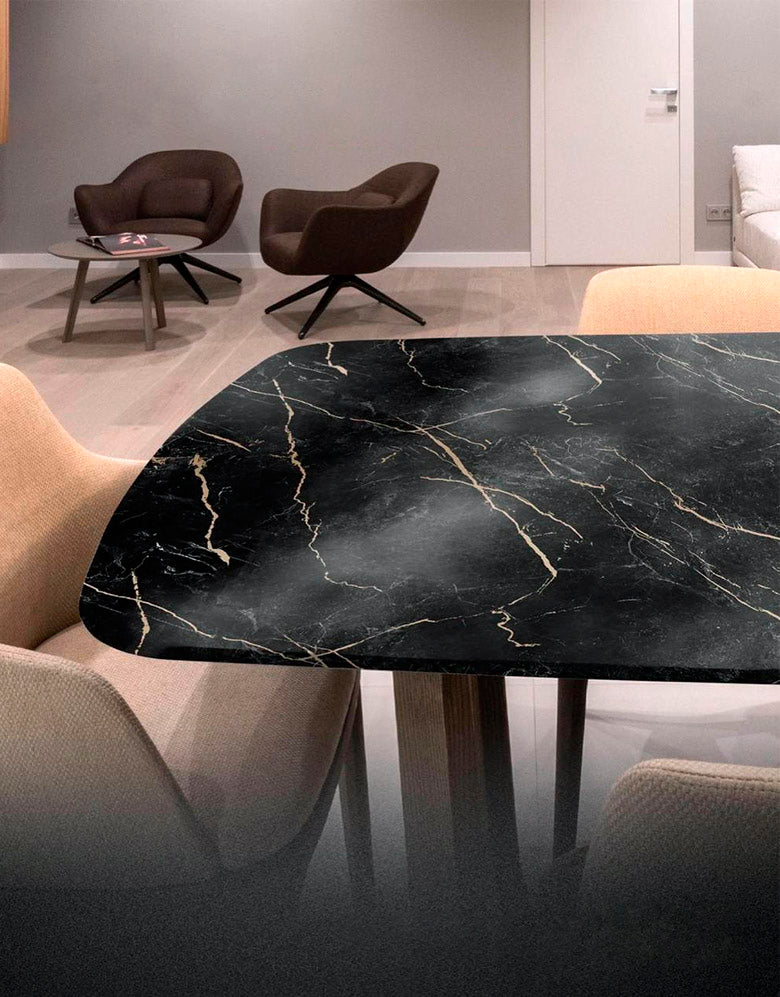 Adesivo para Mesa Mármore Marquina Brilho