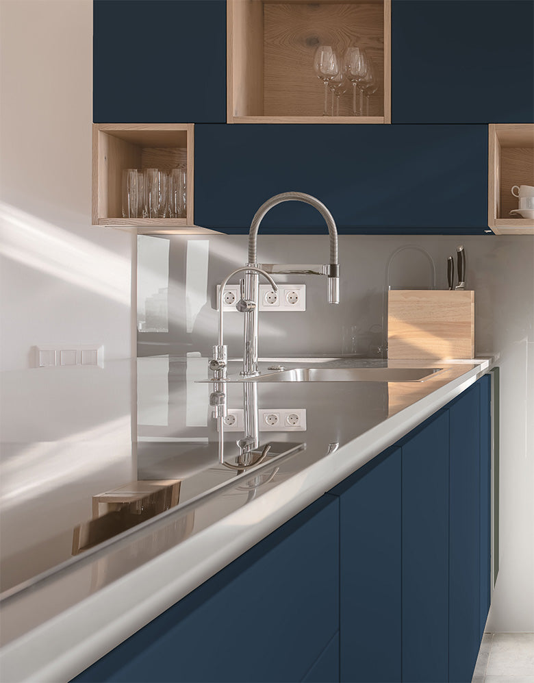 Envelopamento Adesivo Forma Azul Profundo